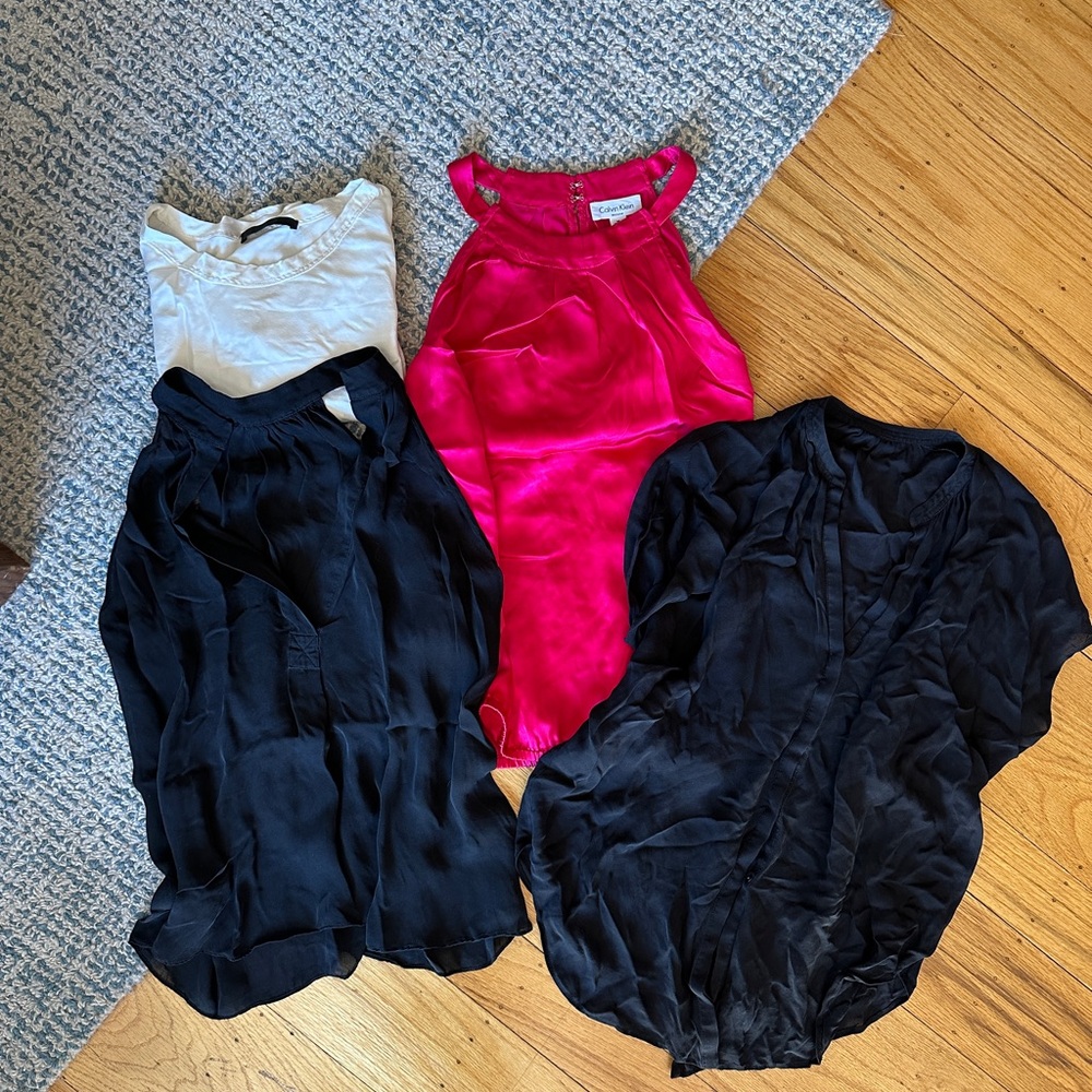 Bundle of silk tanks